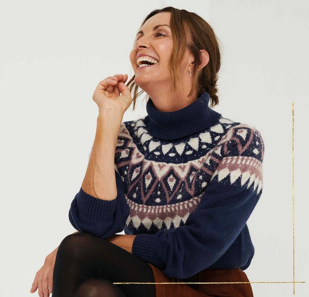Effortless Winter Style: The Crew Clothing Roll Neck Knitted Jumper