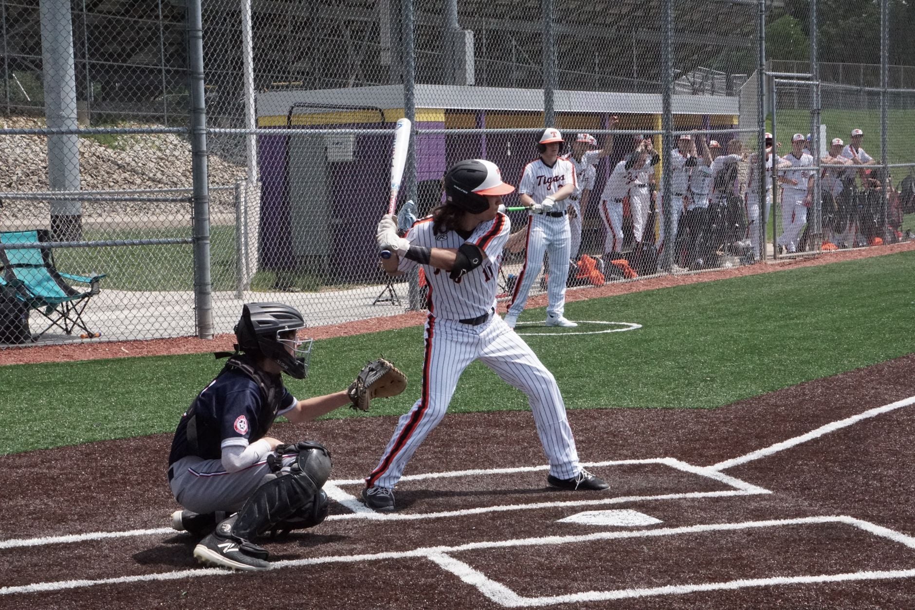 Baseball game action